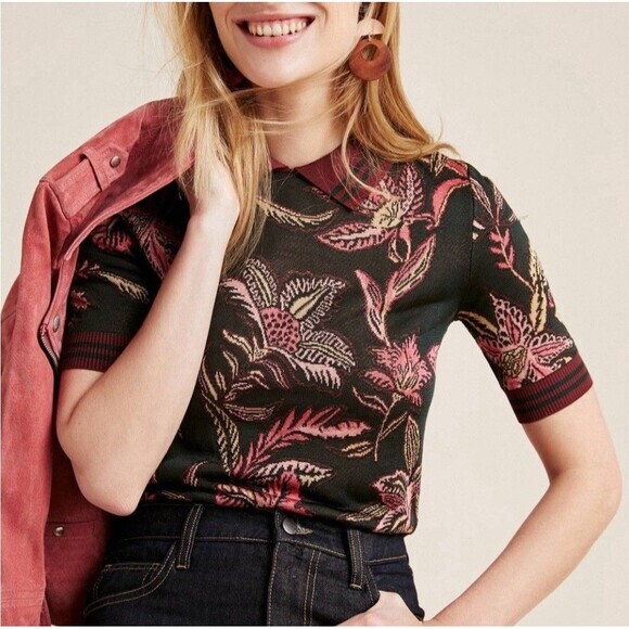 Scotch & Soda Tops - Scotch & Soda Knitted Tropical Bloom Sweater Size Small Anthropologie S